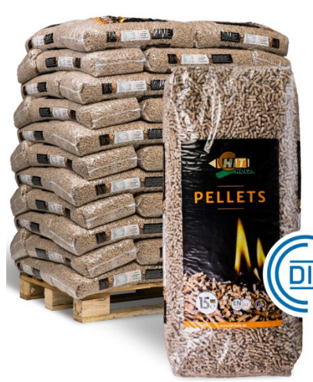 HIT Holzpellets Sackware 6mm ENplusA1, 66 x 15kg Palette